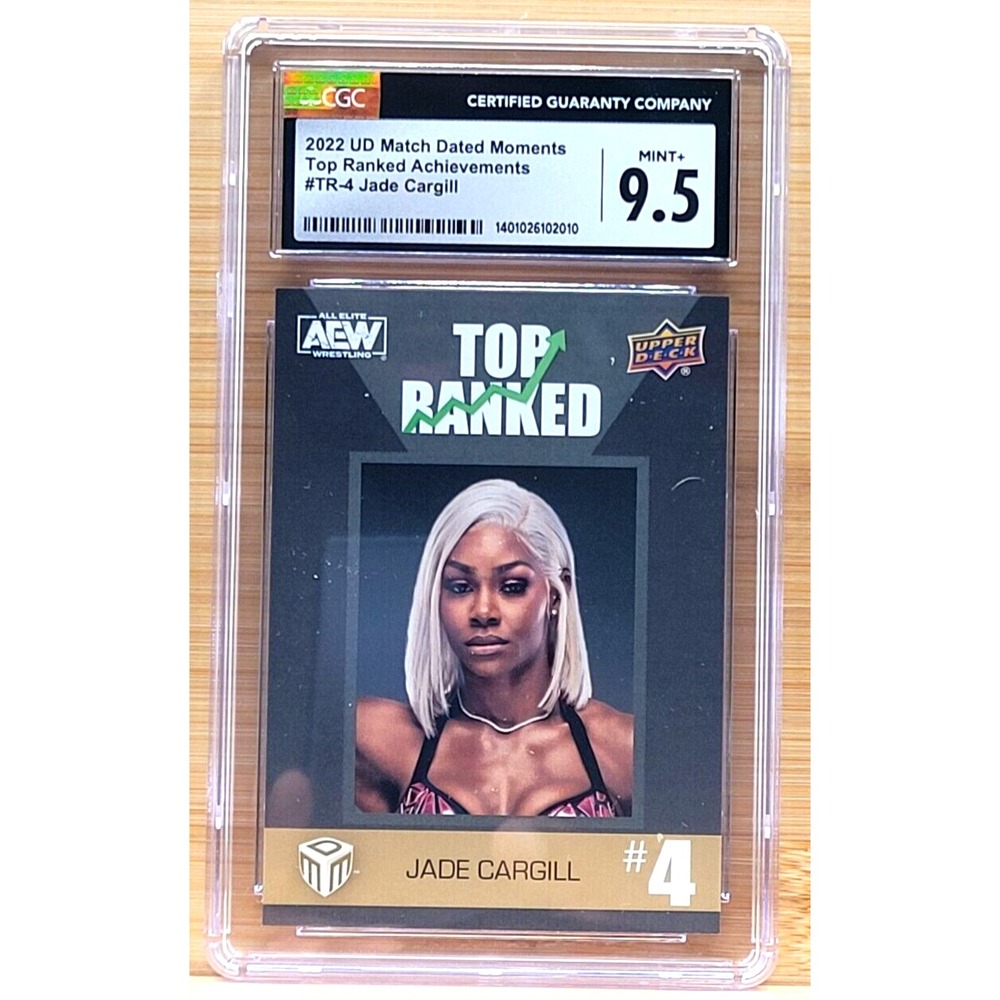 JADE CARGILL CGC 9.5 2022 UD MATCH DATED MOMENTS TOP RANKED ACHIEVEMENTS AEW WWE
